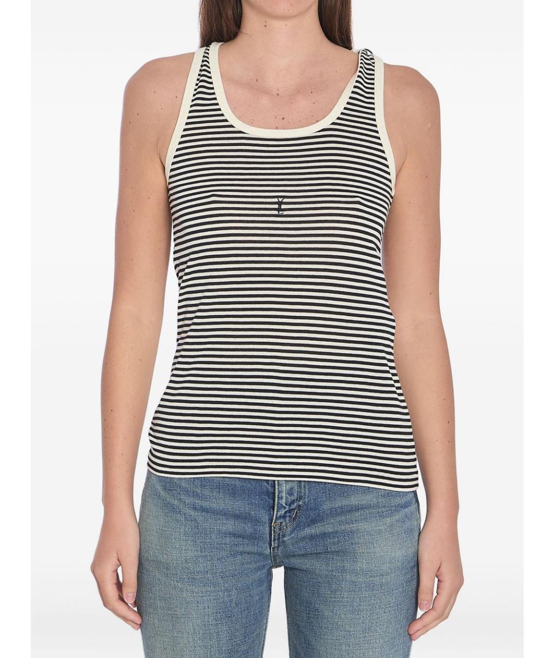 SAINT LAURENT Мульти хлопковая майка, фото 5