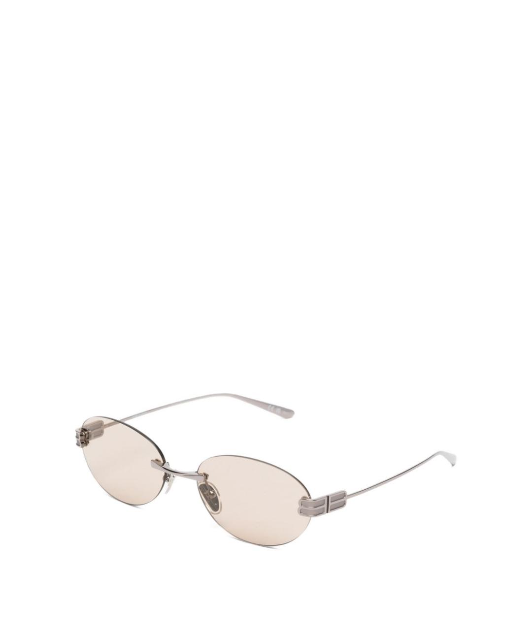 BALENCIAGA Серые металлические солнцезащитные очки, фото 3