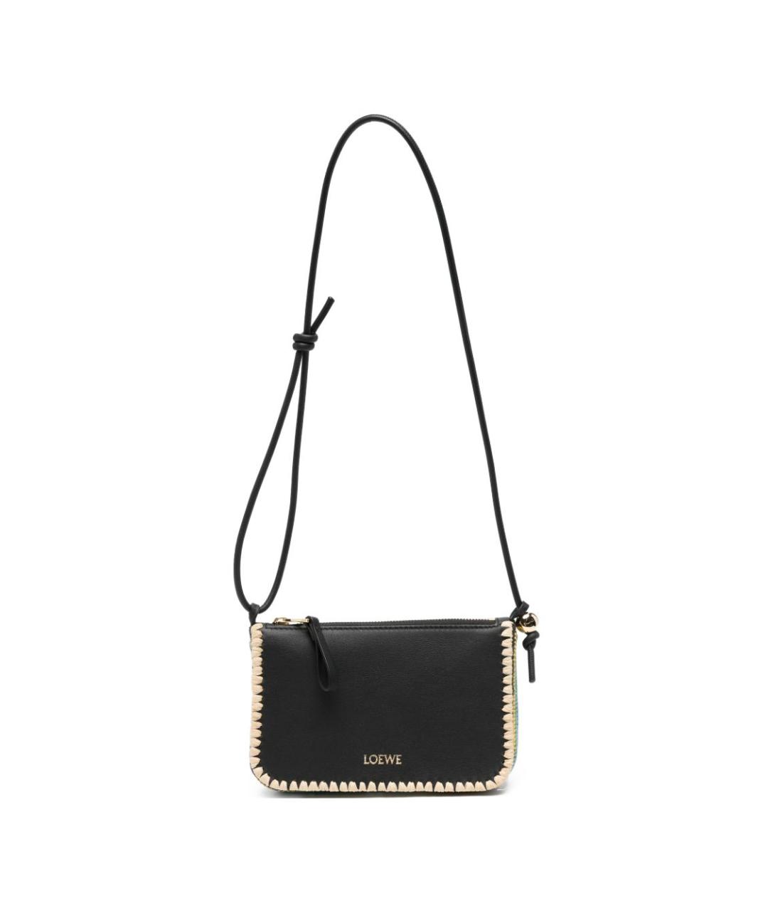 LOEWE Черная кожаная сумка через плечо, фото 1