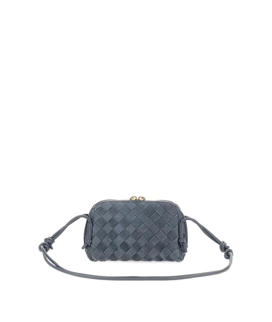 BOTTEGA VENETA Голубая кожаная сумка через плечо, фото 2