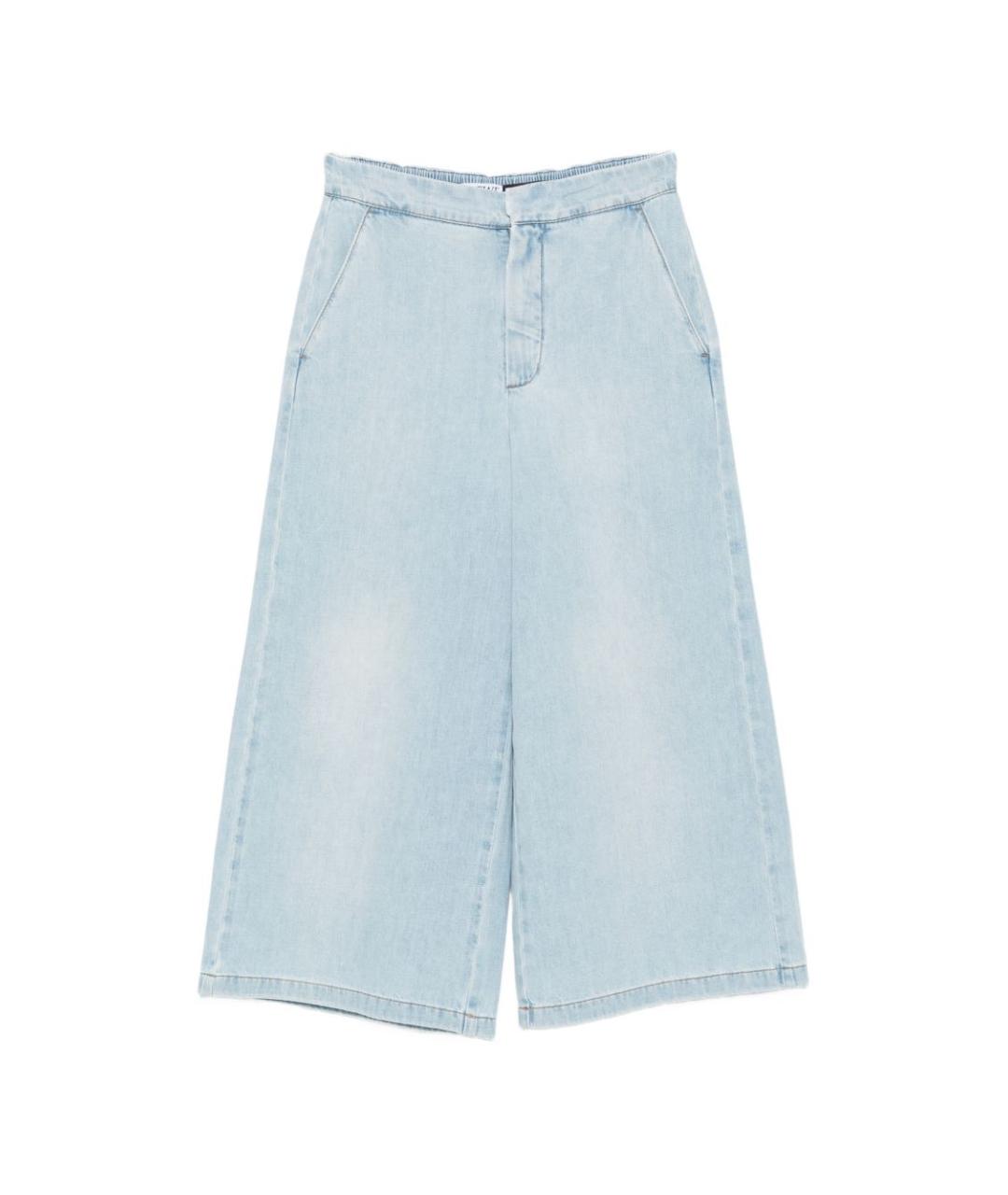 LOEWE Голубые хлопковые прямые джинсы, фото 1