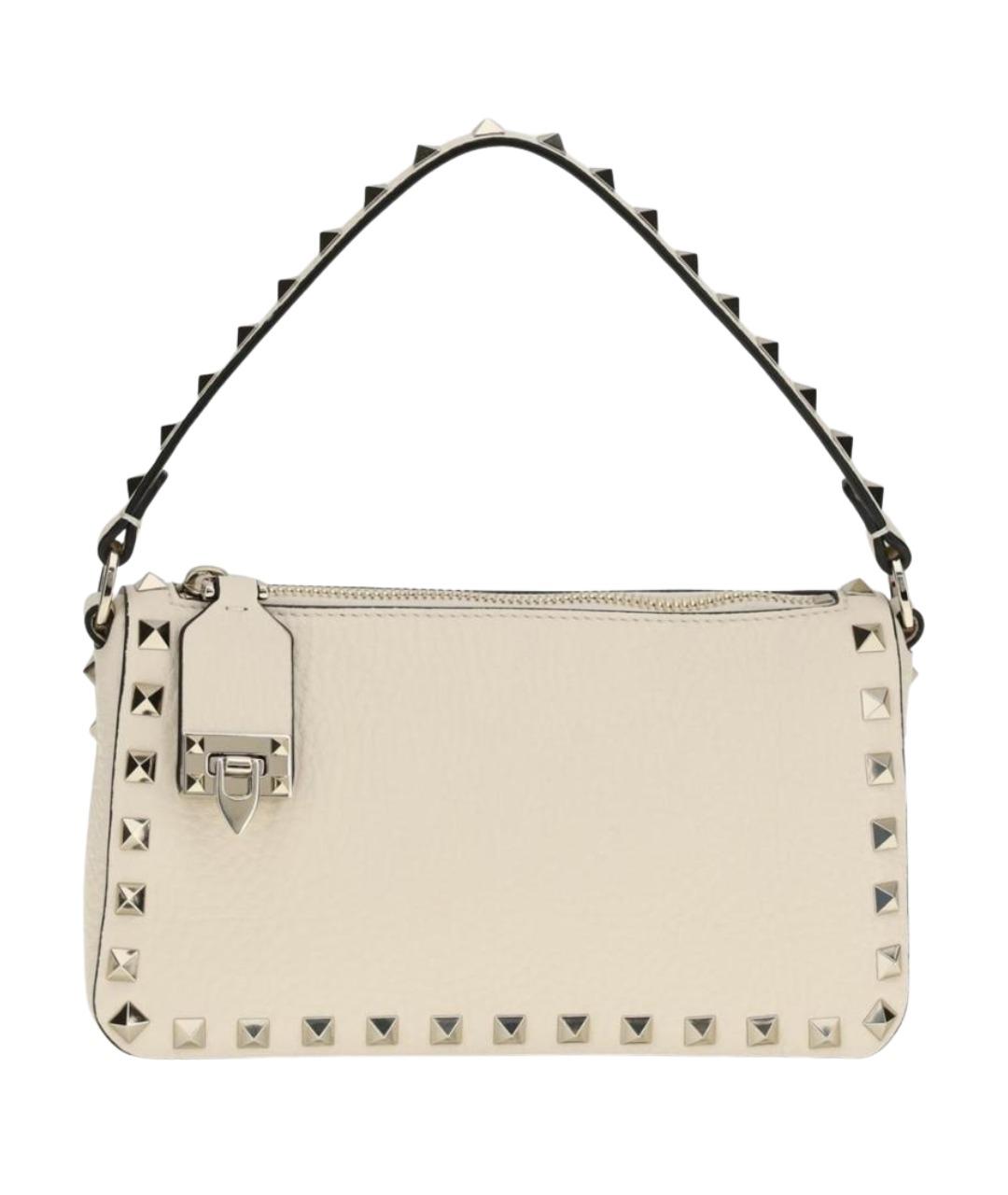 VALENTINO Бежевая кожаная сумка через плечо, фото 1