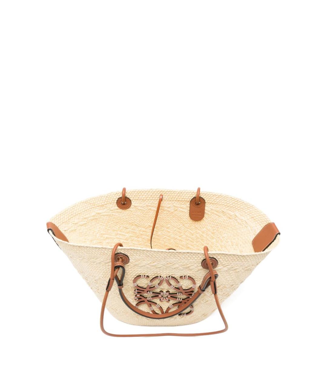 LOEWE Бежевая пелетеная сумка через плечо, фото 2