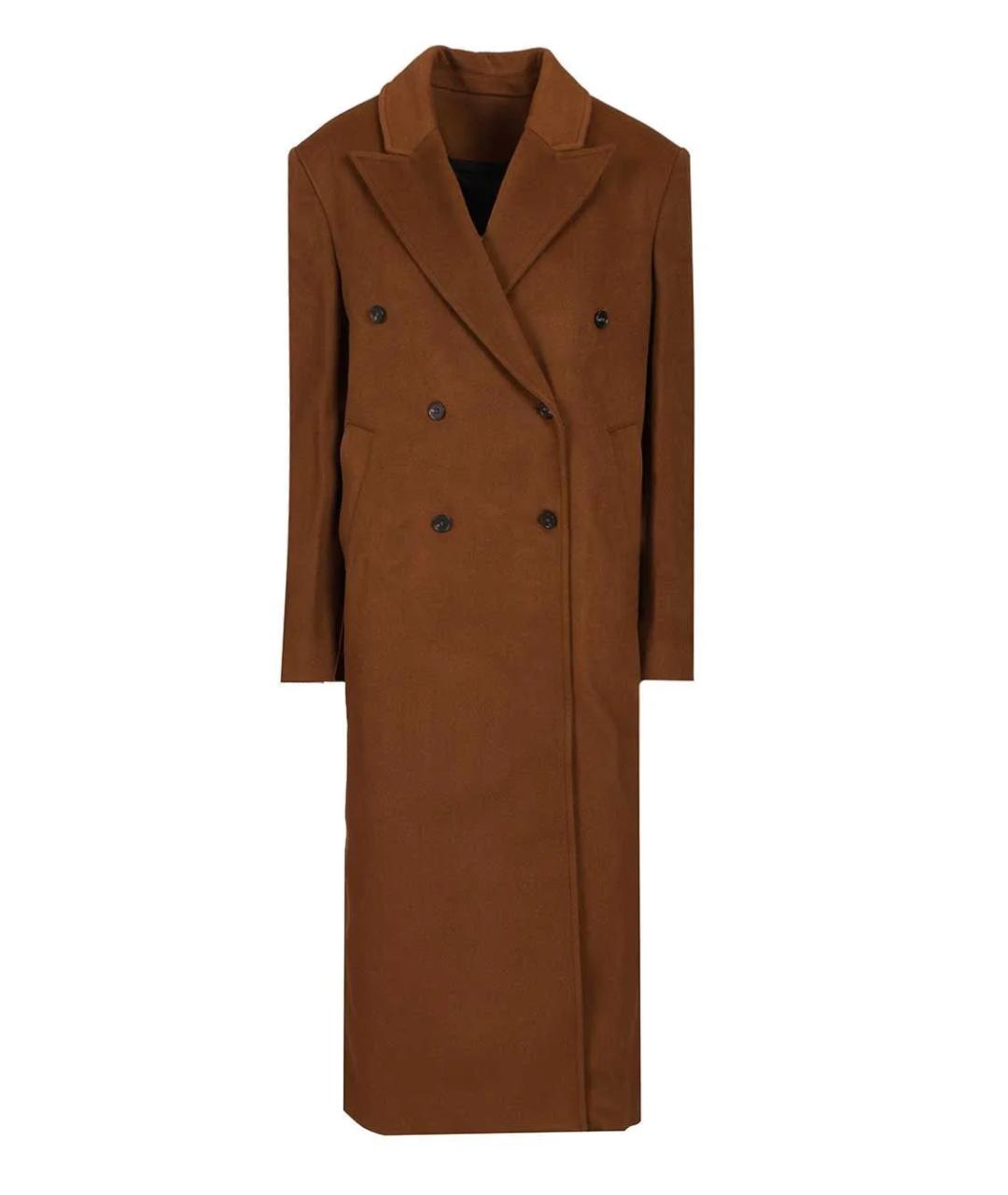 LOULOU STUDIO Коричневое шерстяное пальто, фото 1