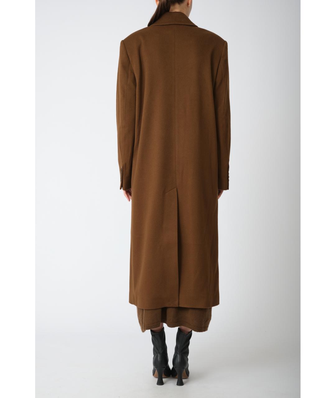 LOULOU STUDIO Коричневое шерстяное пальто, фото 4