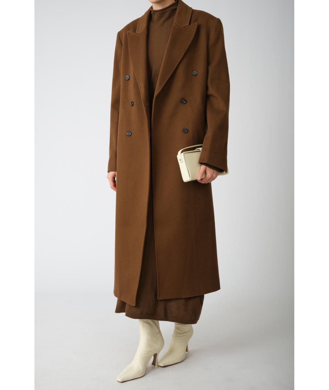 LOULOU STUDIO Коричневое шерстяное пальто, фото 6