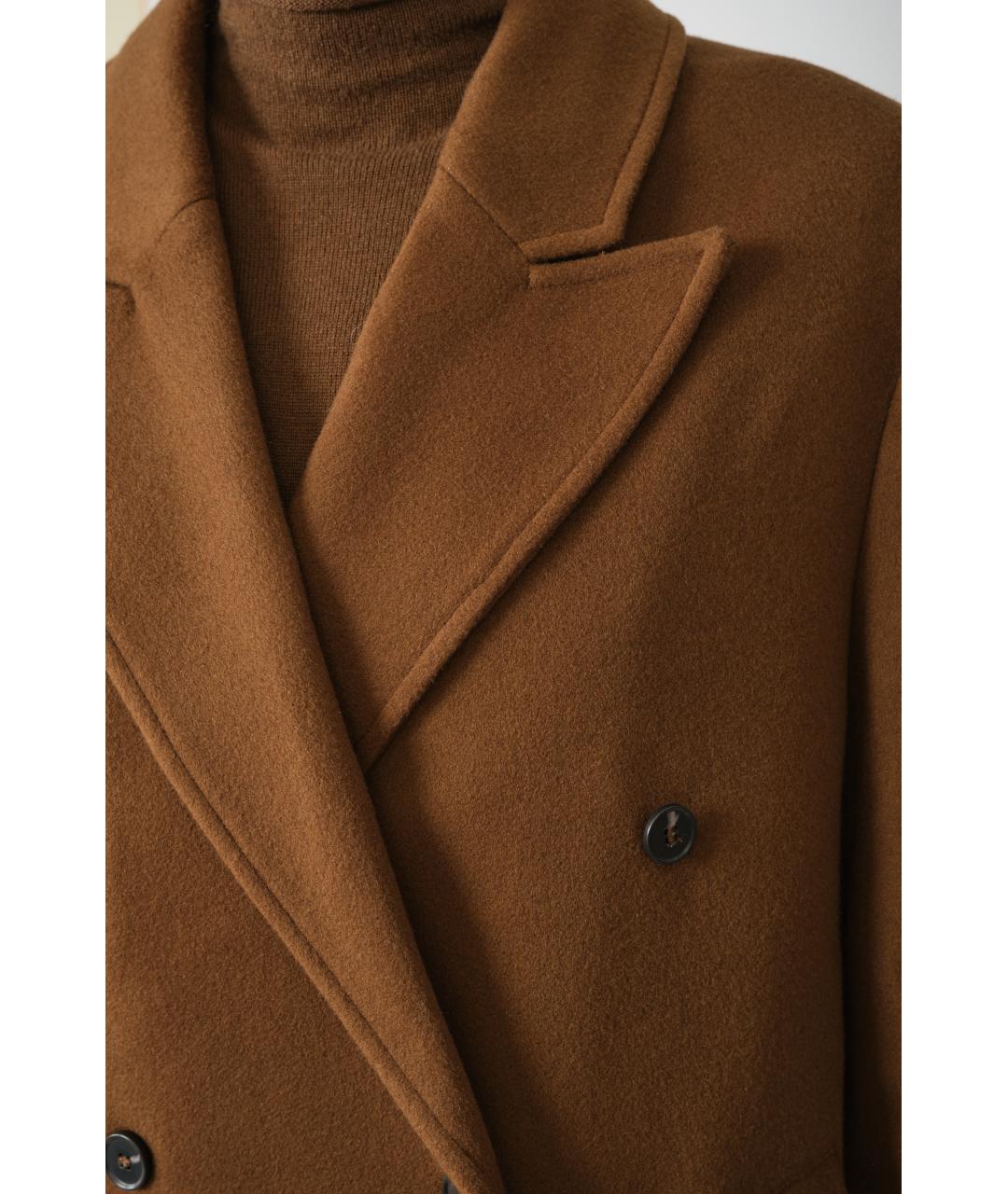 LOULOU STUDIO Коричневое шерстяное пальто, фото 5