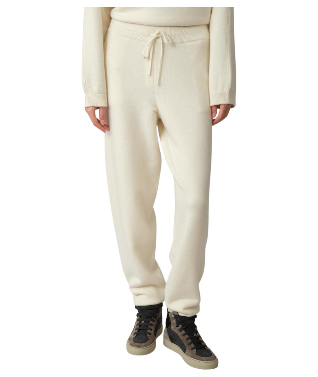 LOULOU STUDIO Бежевые кашемировые прямые брюки, фото 1