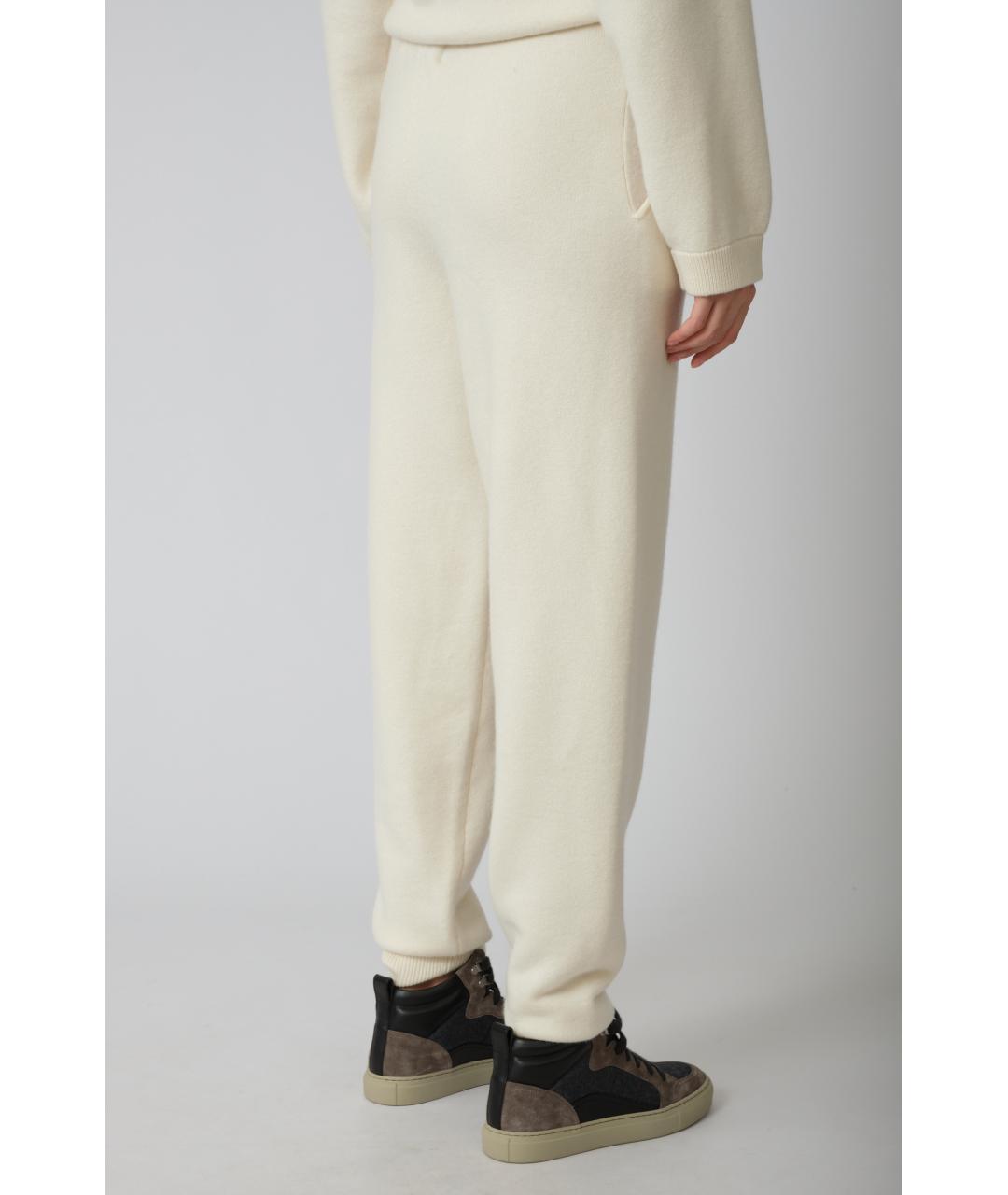LOULOU STUDIO Бежевые кашемировые прямые брюки, фото 3