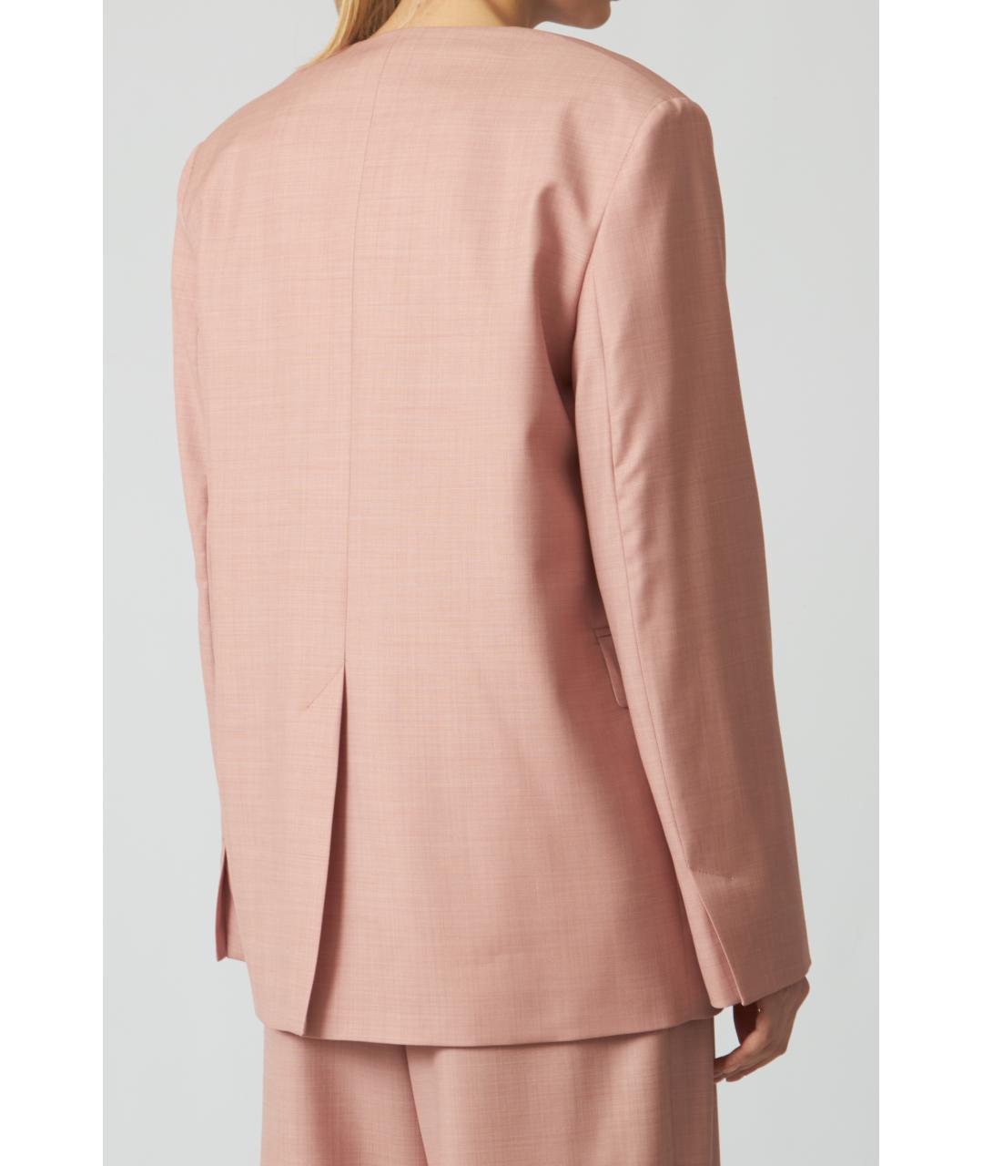 LOULOU STUDIO Розовый шерстяной жакет/пиджак, фото 5