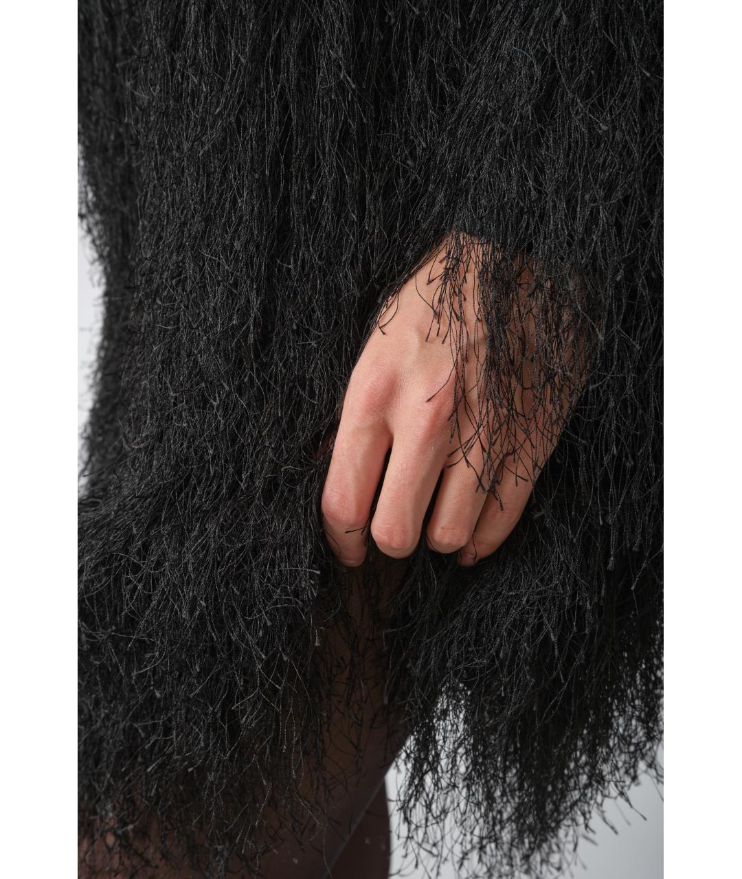 LOULOU STUDIO Черное полиэстеровое коктейльное платье, фото 3