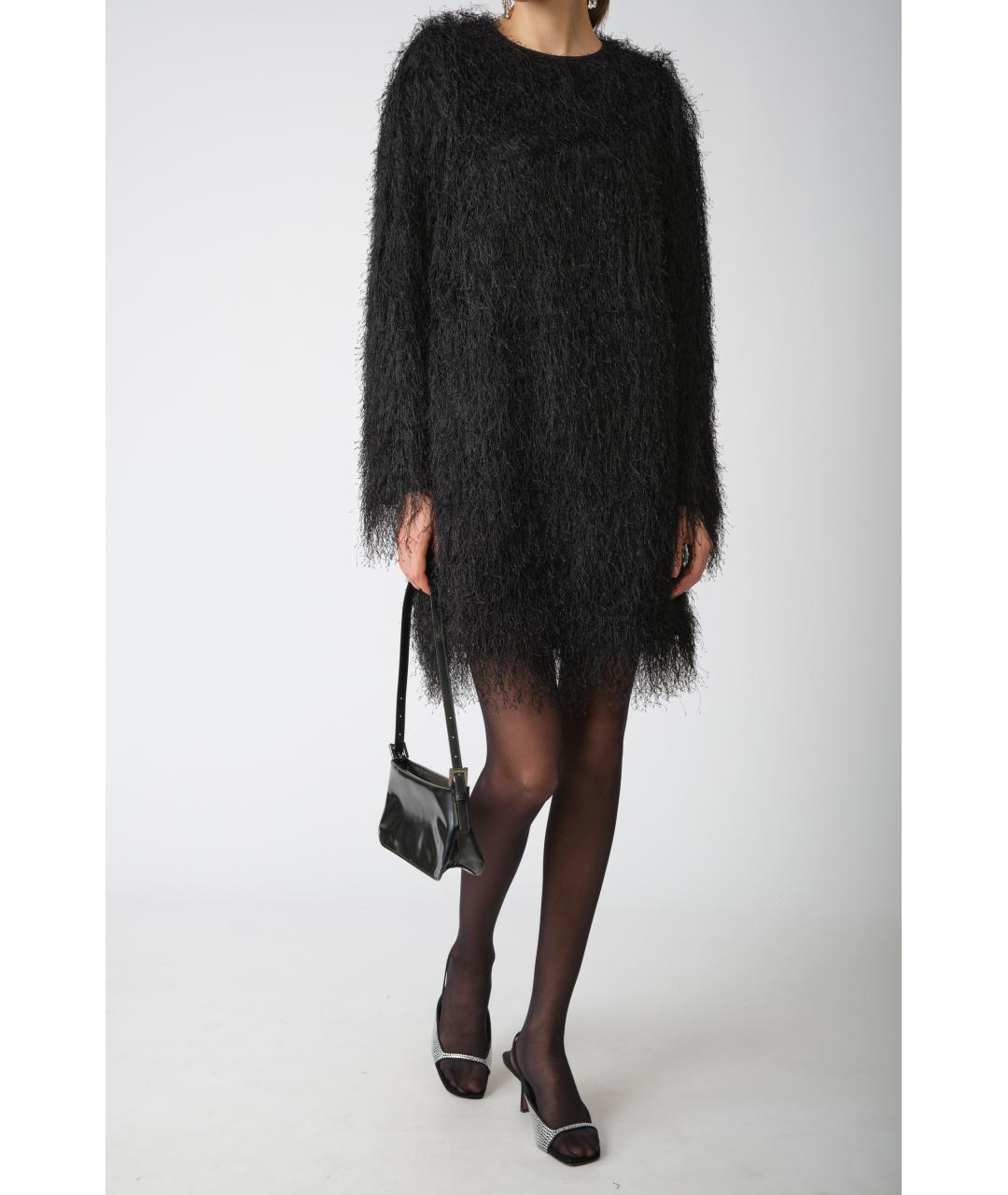 LOULOU STUDIO Черное полиэстеровое коктейльное платье, фото 5