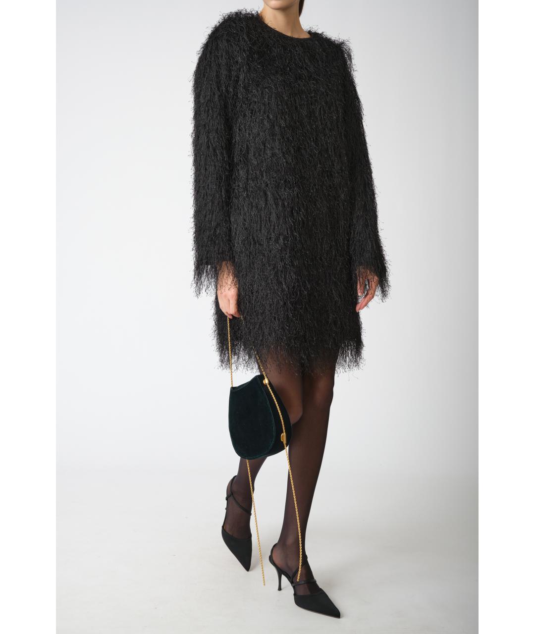 LOULOU STUDIO Черное полиэстеровое коктейльное платье, фото 6