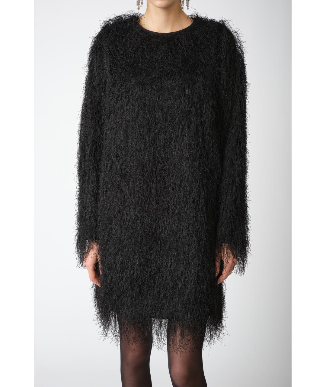 LOULOU STUDIO Черное полиэстеровое коктейльное платье, фото 2