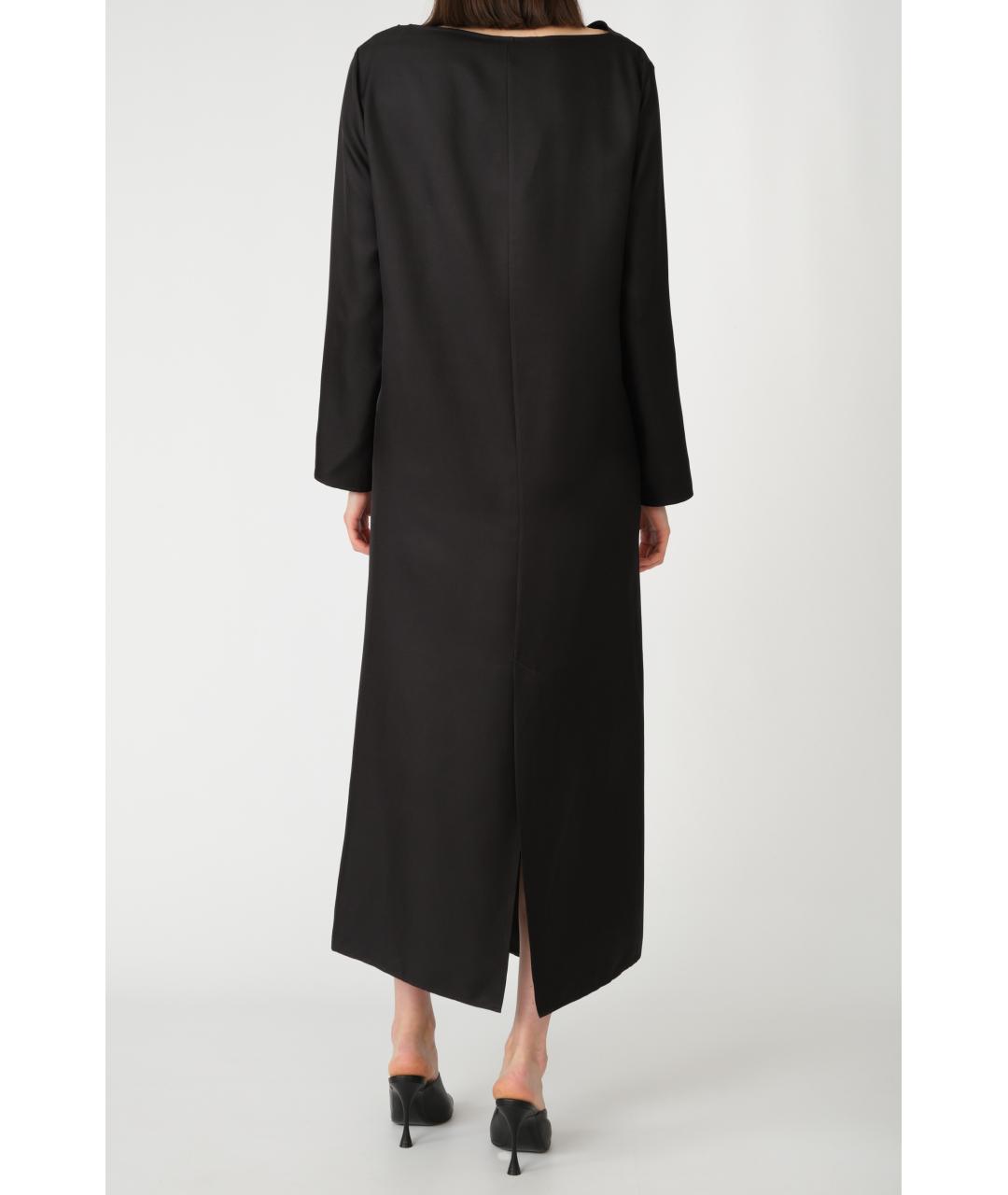 LOULOU STUDIO Черное шелковое повседневное платье, фото 5