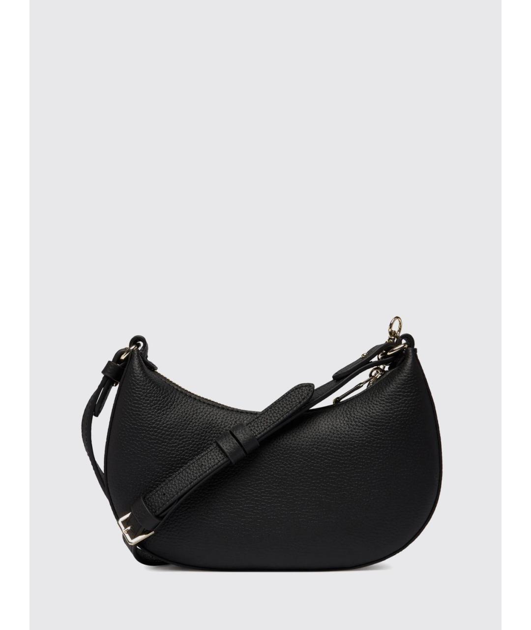 PATRIZIA PEPE Черная кожаная сумка через плечо, фото 2