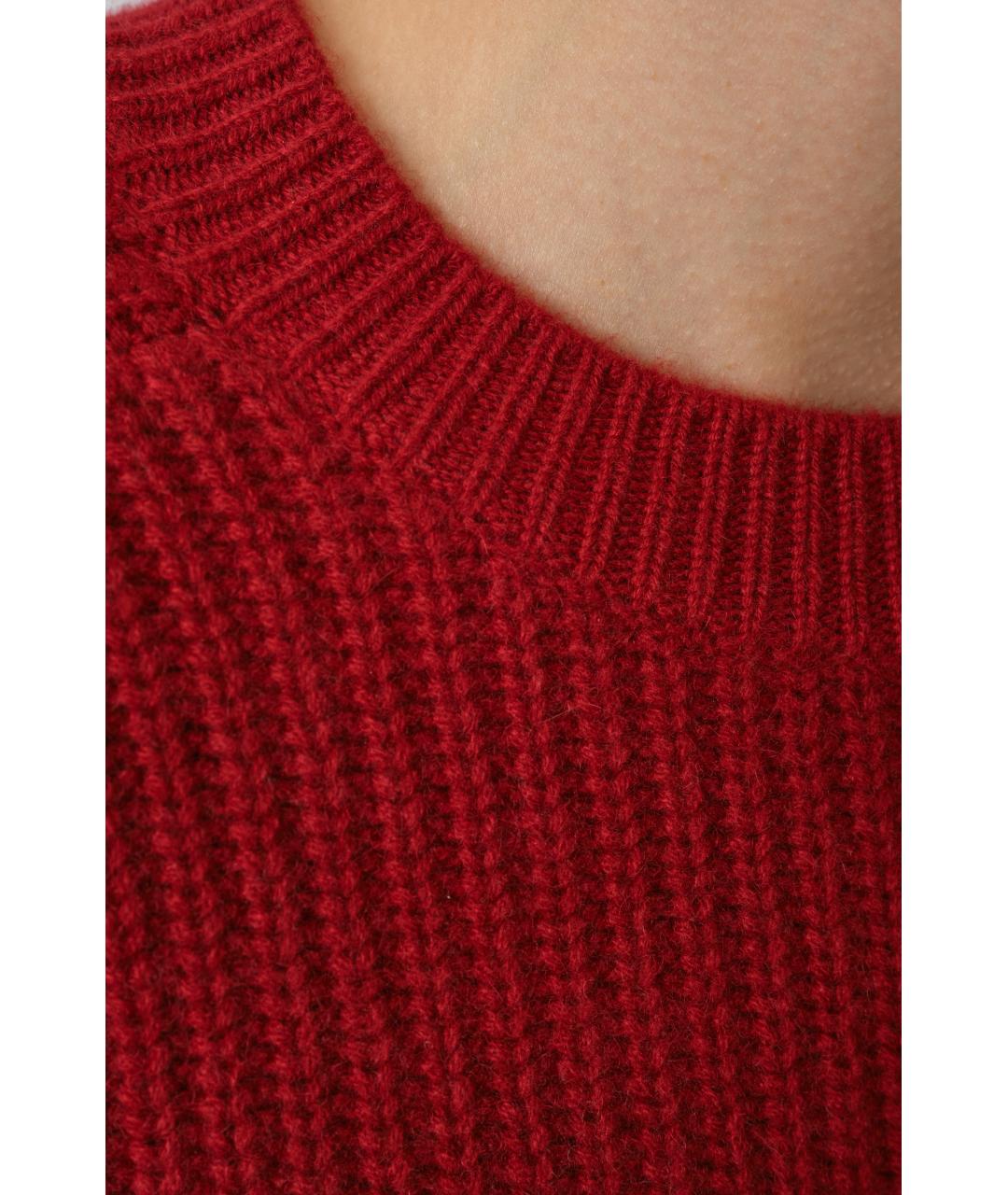 LOULOU STUDIO Бордовый кашемировый джемпер / свитер, фото 6