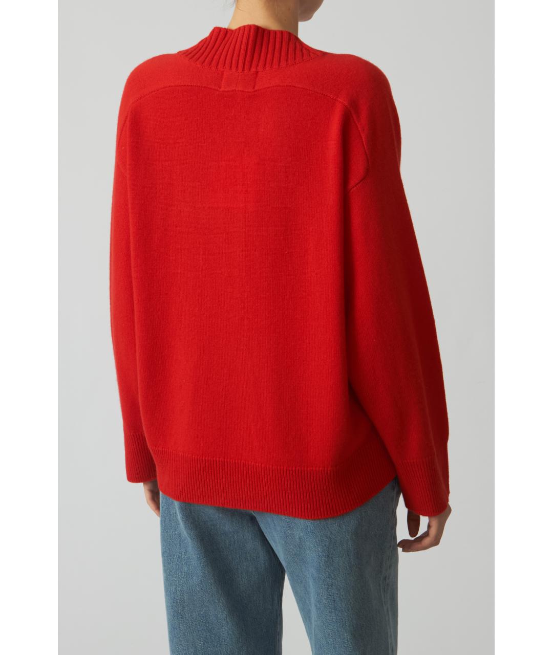 LOULOU STUDIO Красный кашемировый джемпер / свитер, фото 4