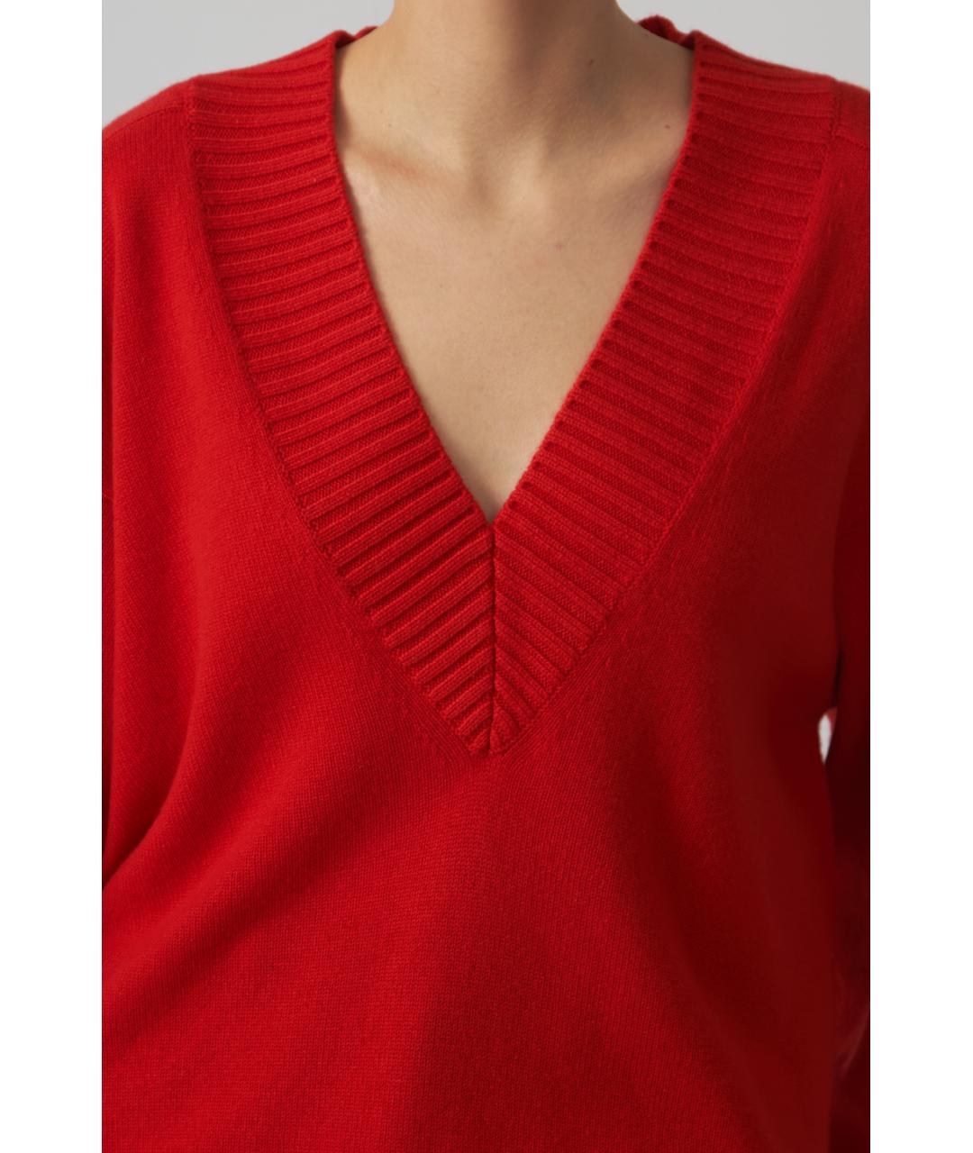 LOULOU STUDIO Красный кашемировый джемпер / свитер, фото 3