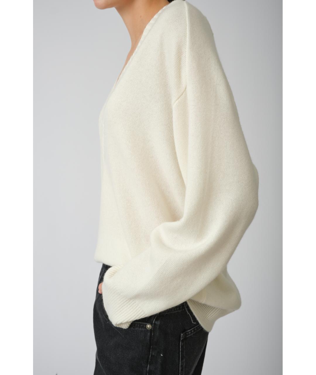 LOULOU STUDIO Бежевый кашемировый джемпер / свитер, фото 6