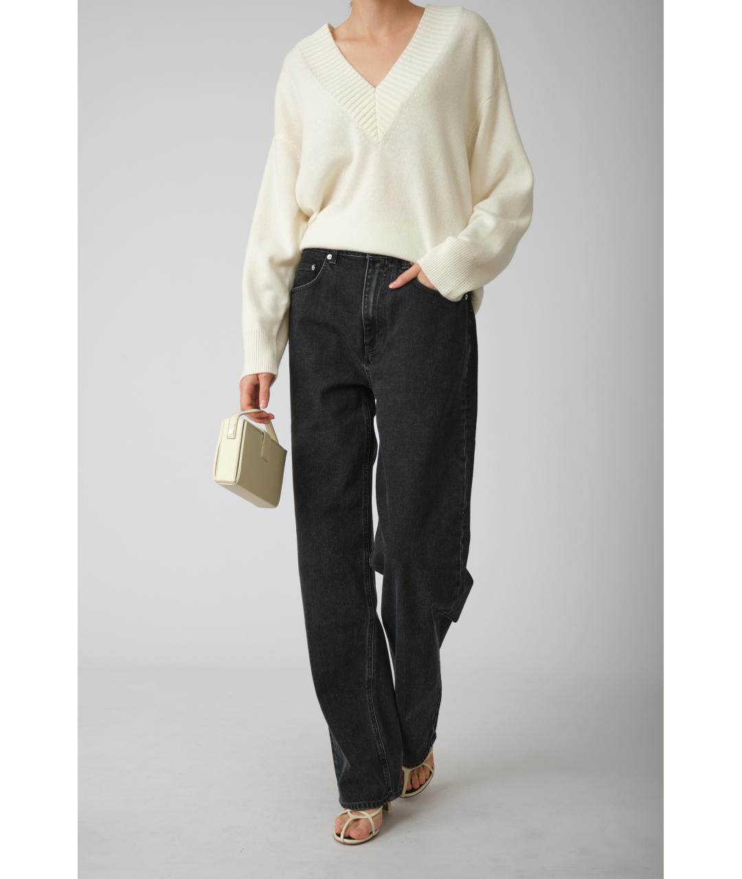 LOULOU STUDIO Бежевый кашемировый джемпер / свитер, фото 2