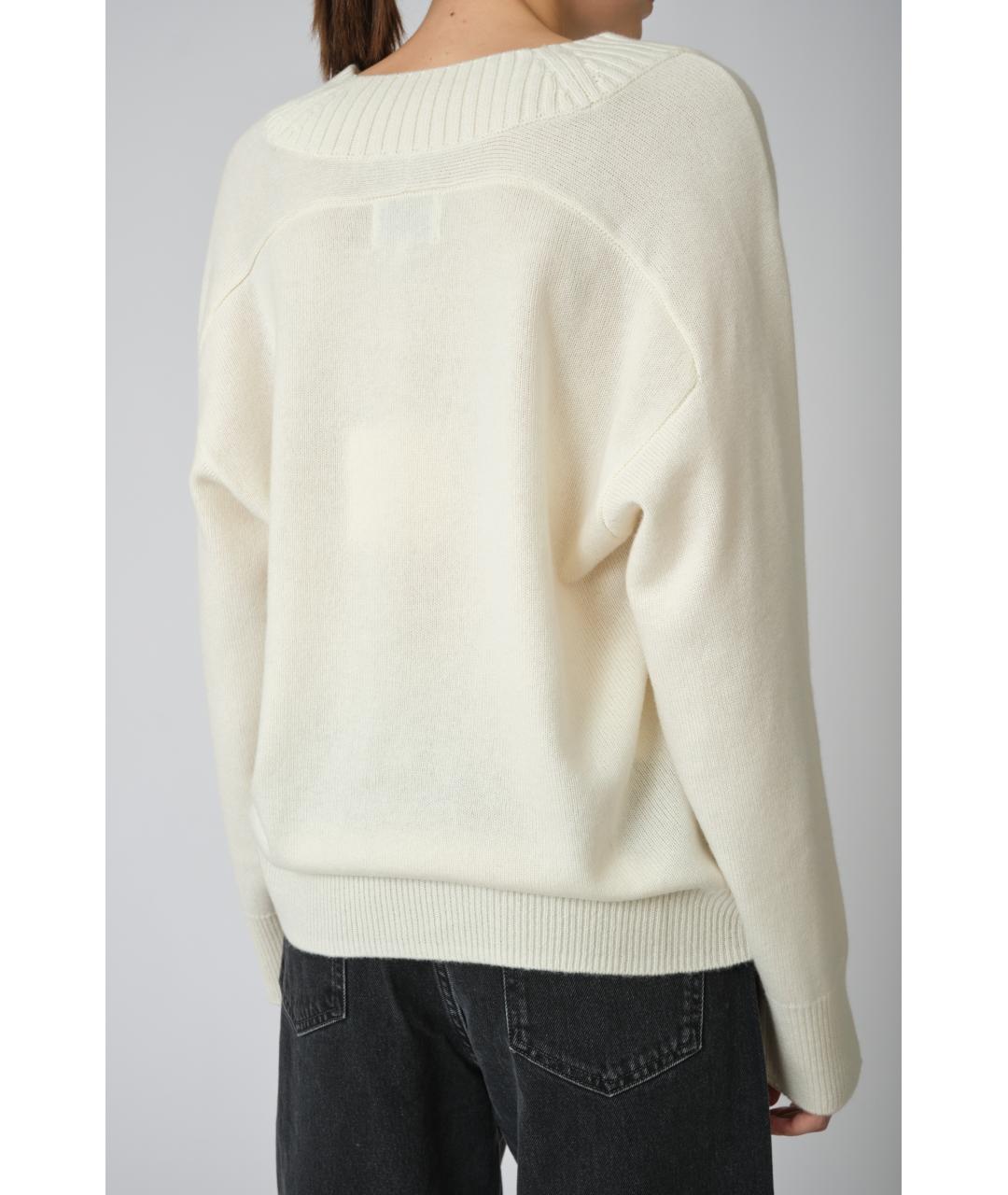 LOULOU STUDIO Бежевый кашемировый джемпер / свитер, фото 7