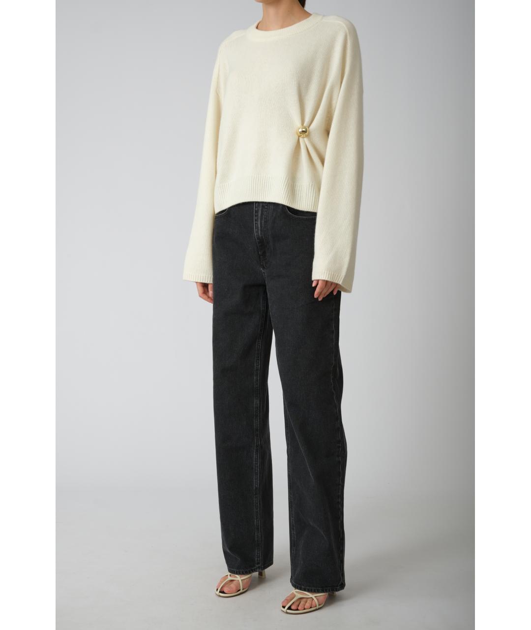 LOULOU STUDIO Бежевый кашемировый джемпер / свитер, фото 2