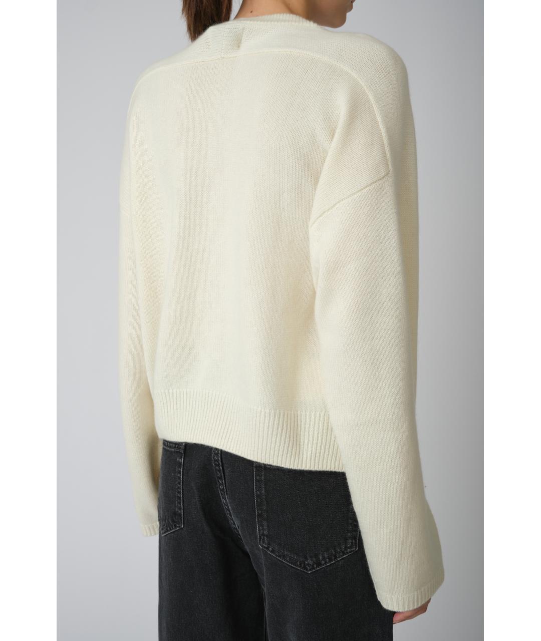 LOULOU STUDIO Бежевый кашемировый джемпер / свитер, фото 5