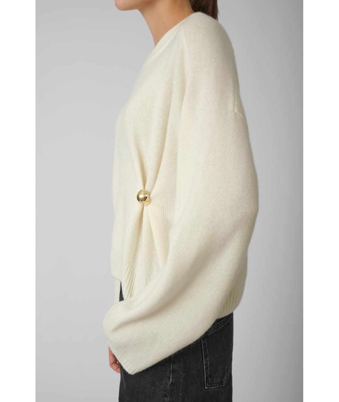 LOULOU STUDIO Бежевый кашемировый джемпер / свитер, фото 4