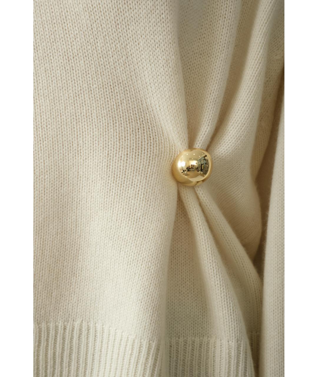 LOULOU STUDIO Бежевый кашемировый джемпер / свитер, фото 3
