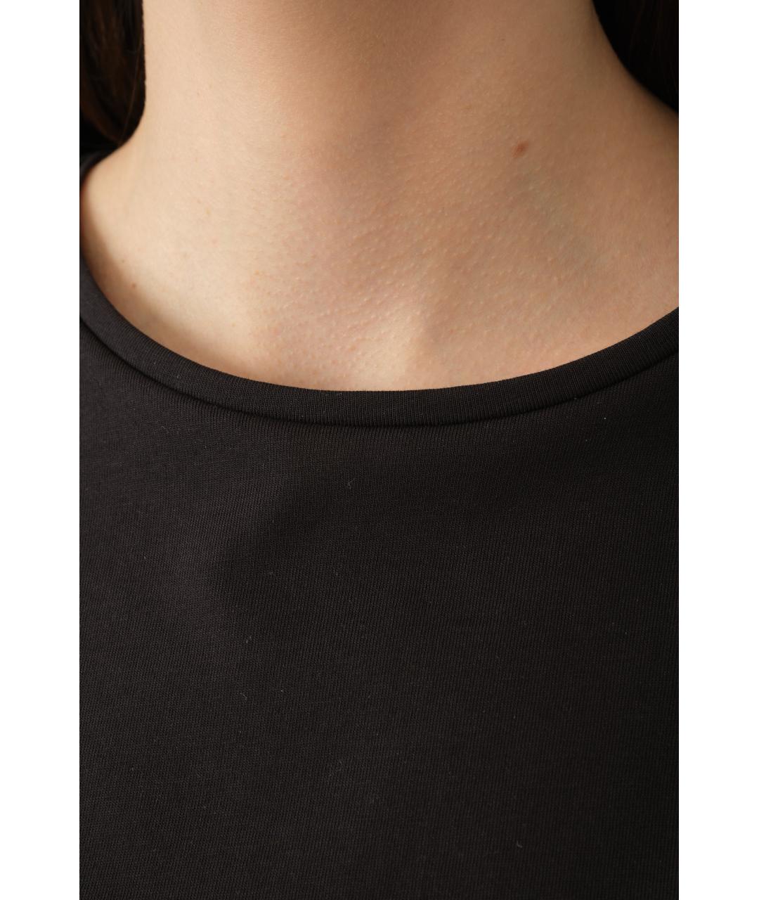 LOULOU STUDIO Черная хлопковая футболка, фото 6