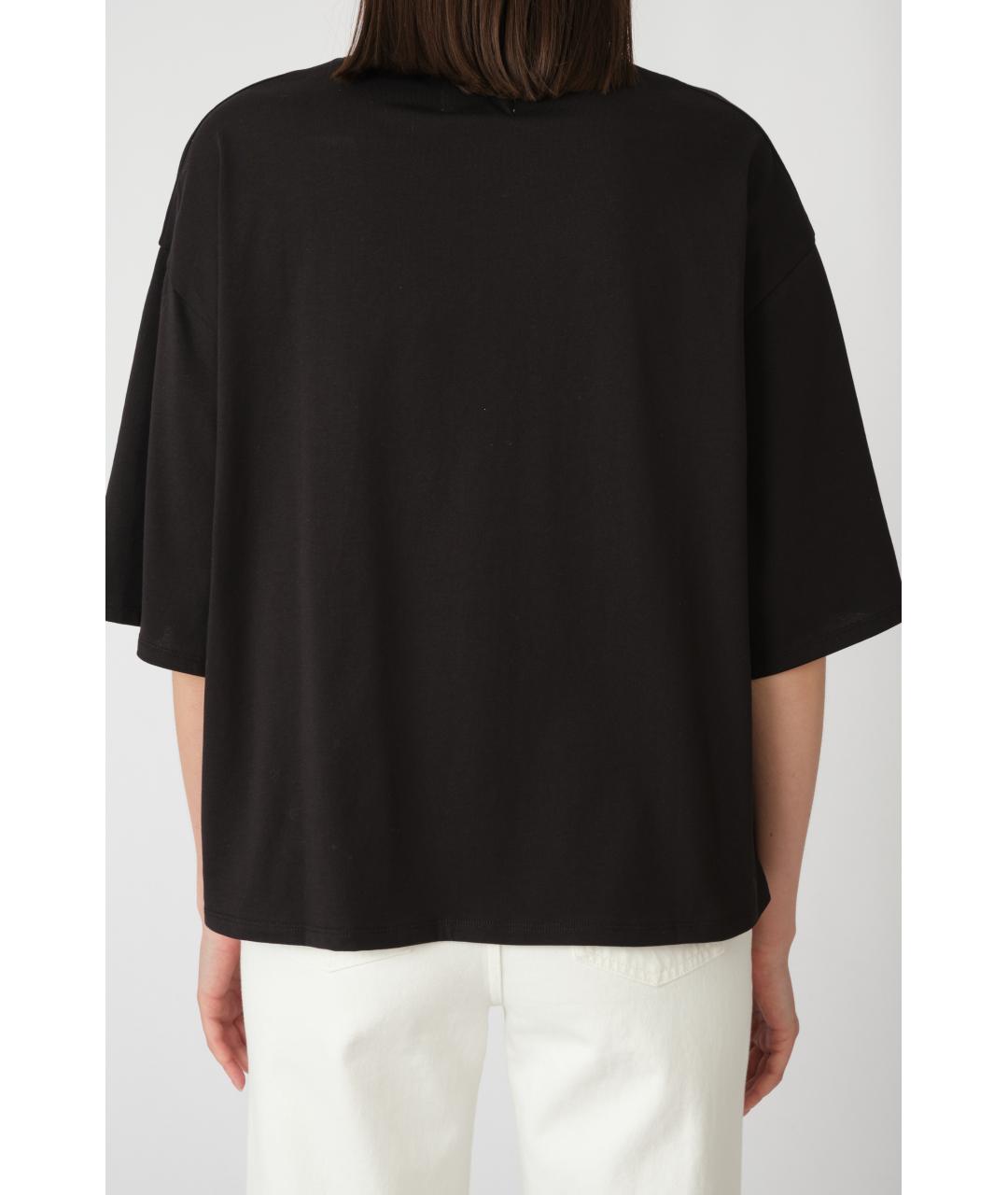 LOULOU STUDIO Черная хлопковая футболка, фото 5