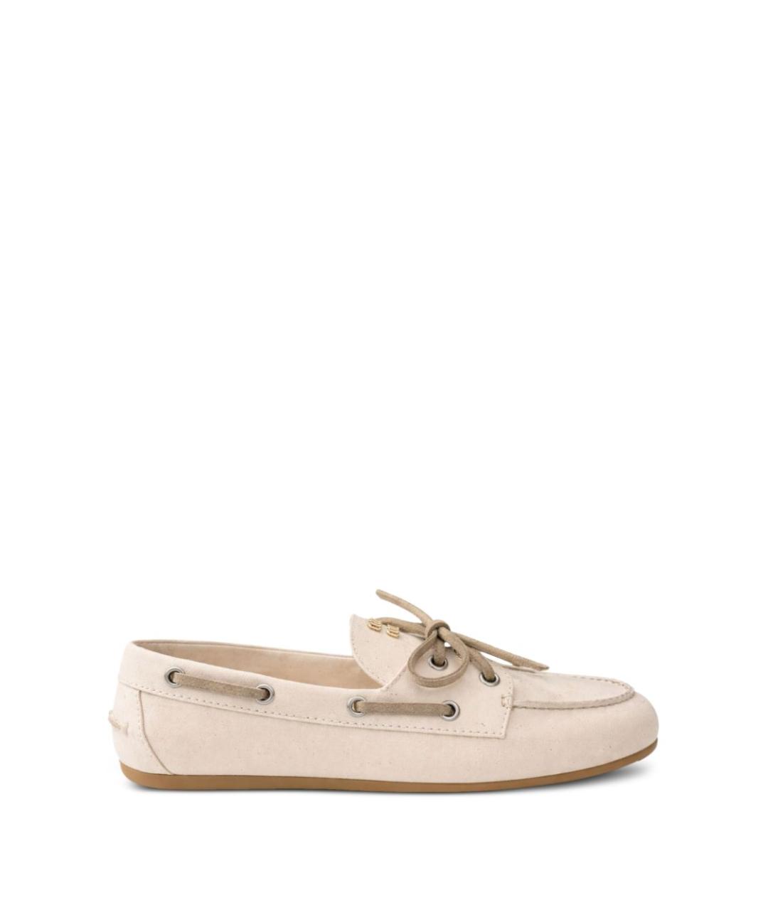 MIU MIU Бежевые мокасины, фото 1