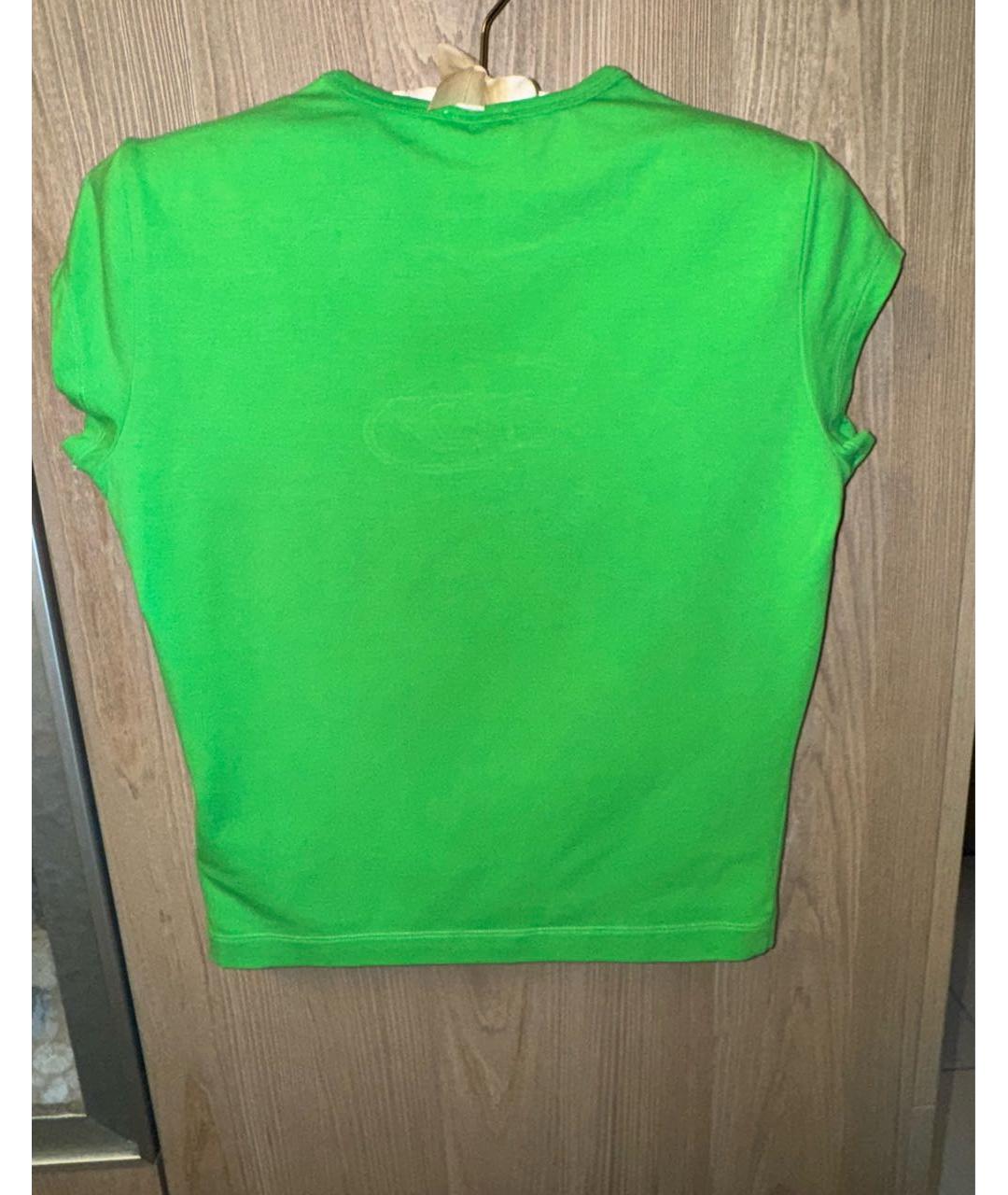 DIESEL Зеленая хлопко-эластановая майка, фото 2