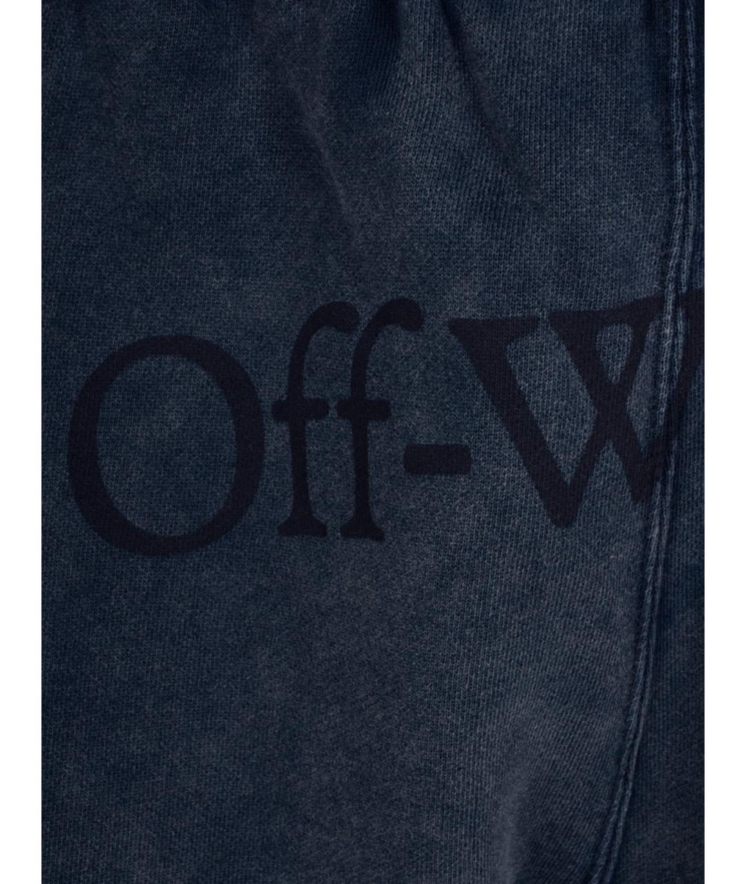 OFF-WHITE Синие хлопковые шорты, фото 3