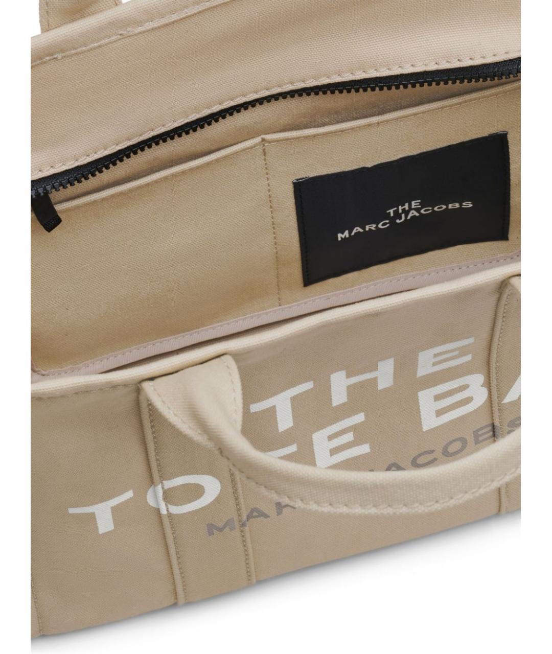 MARC JACOBS Бежевая хлопковая сумка тоут, фото 5