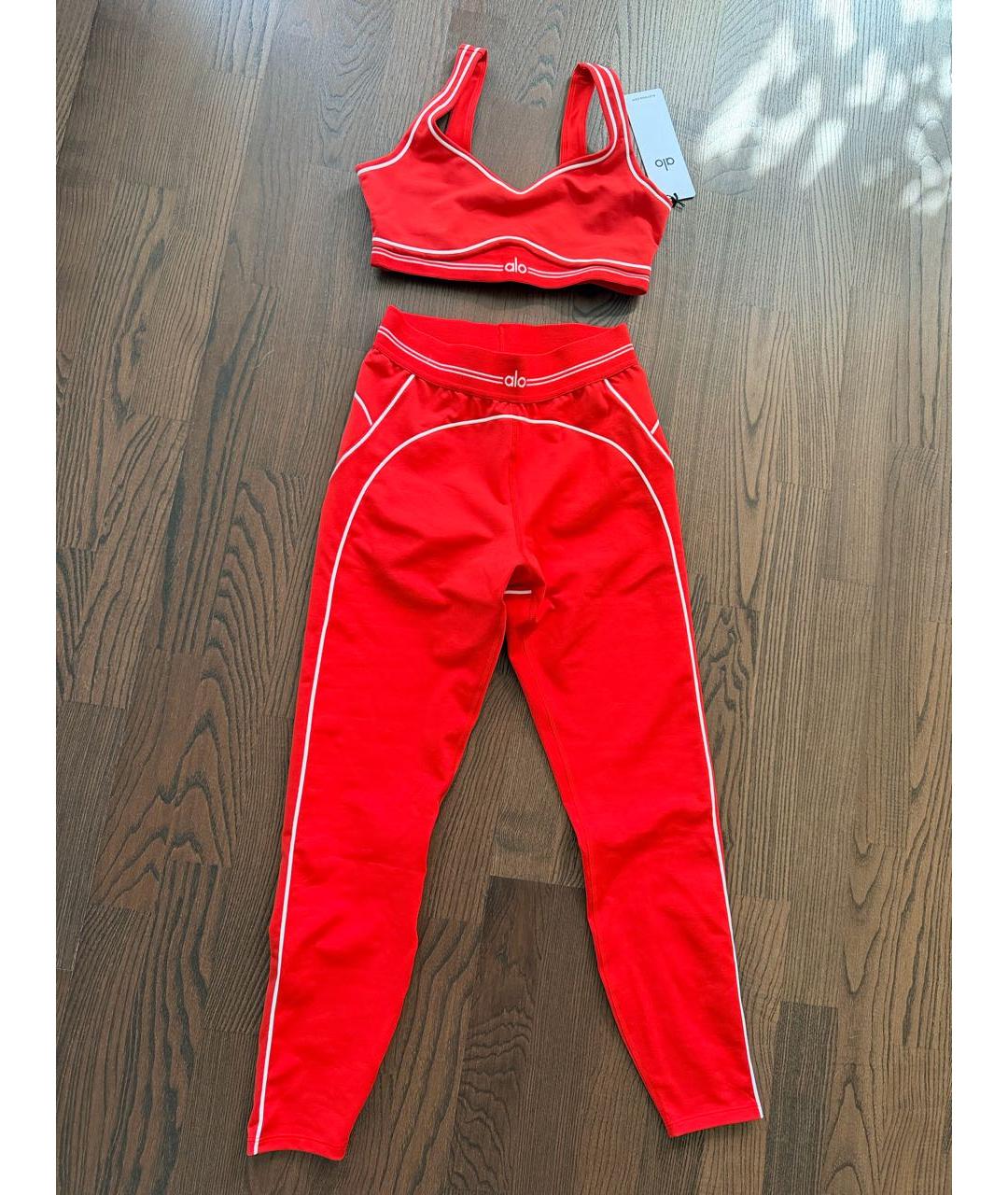 ALO YOGA Красный полиэстеровый спортивные костюмы, фото 6