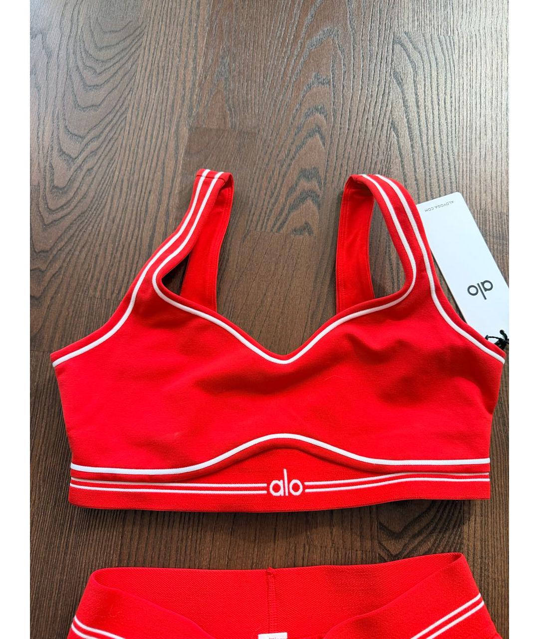 ALO YOGA Красный полиэстеровый спортивные костюмы, фото 5
