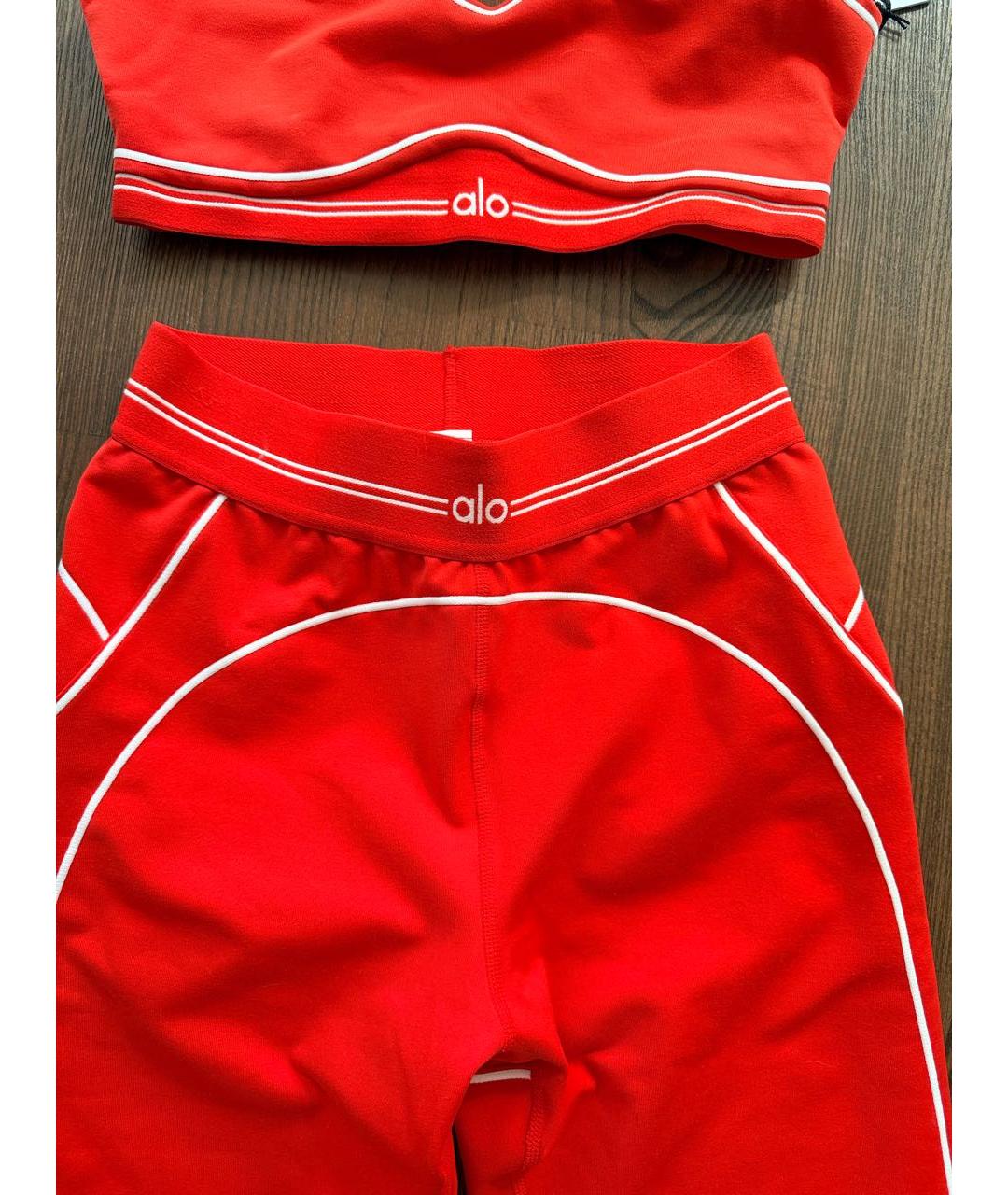 ALO YOGA Красный полиэстеровый спортивные костюмы, фото 3