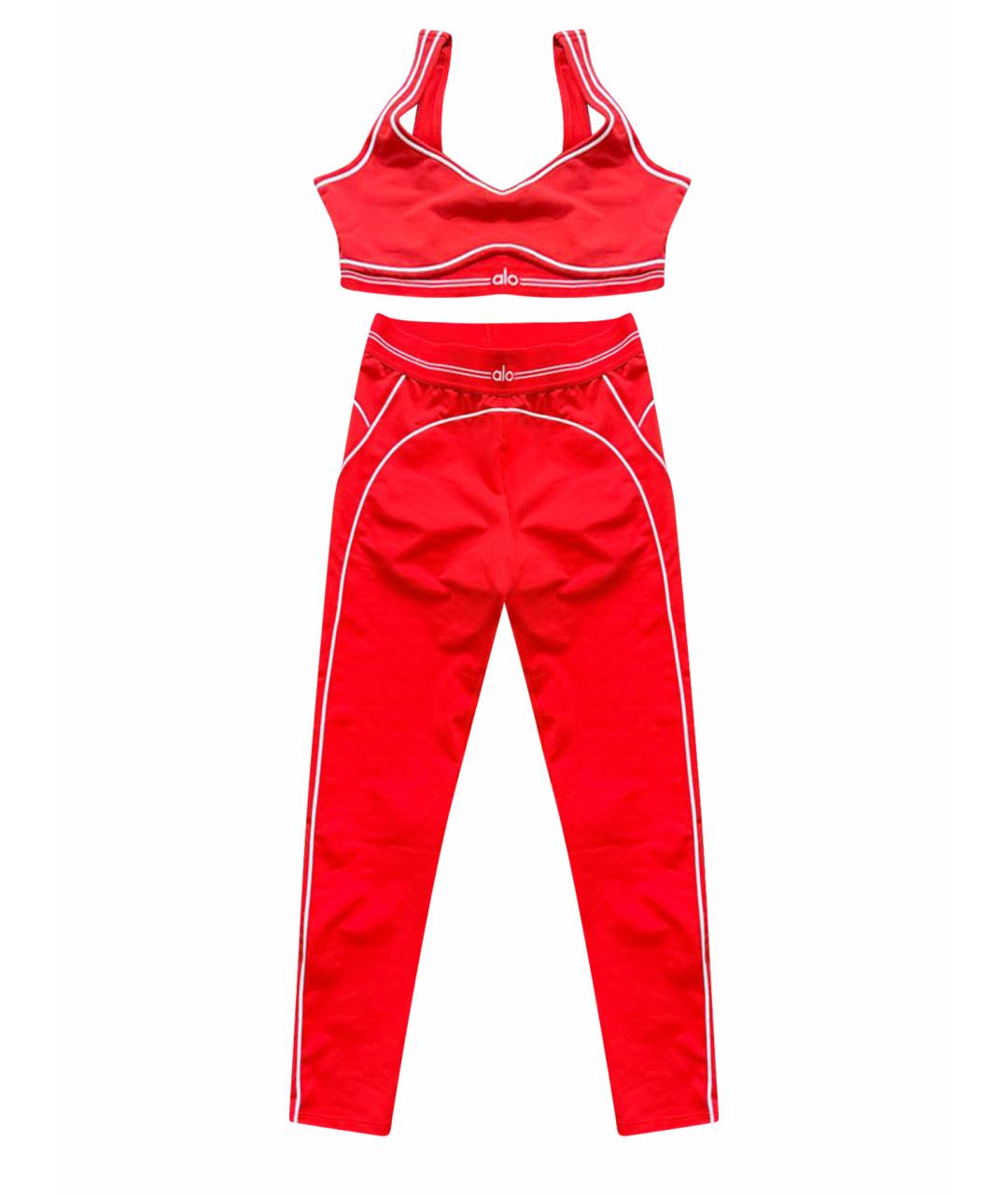 ALO YOGA Красный полиэстеровый спортивные костюмы, фото 1