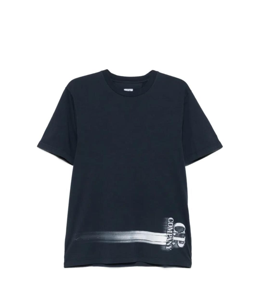CP COMPANY Синяя хлопковая футболка, фото 1