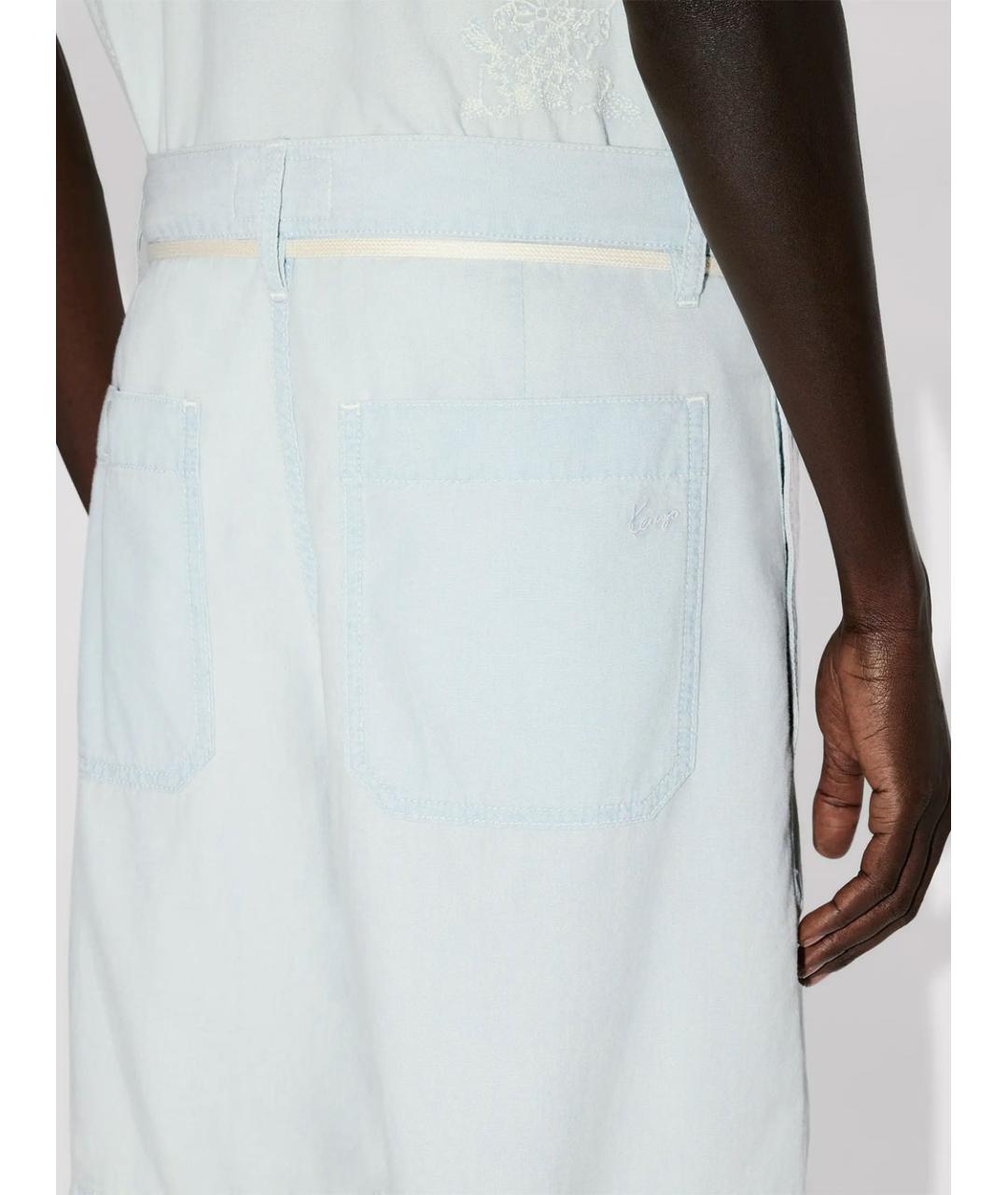 KENZO Голубые хлопковые шорты, фото 5