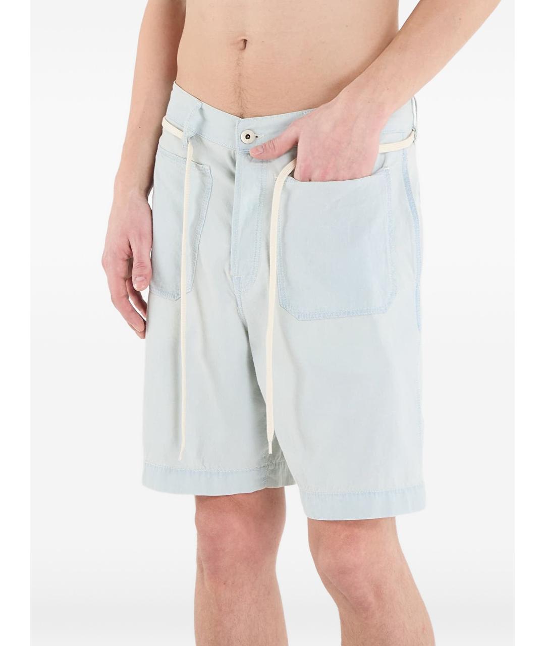 KENZO Голубые хлопковые шорты, фото 4