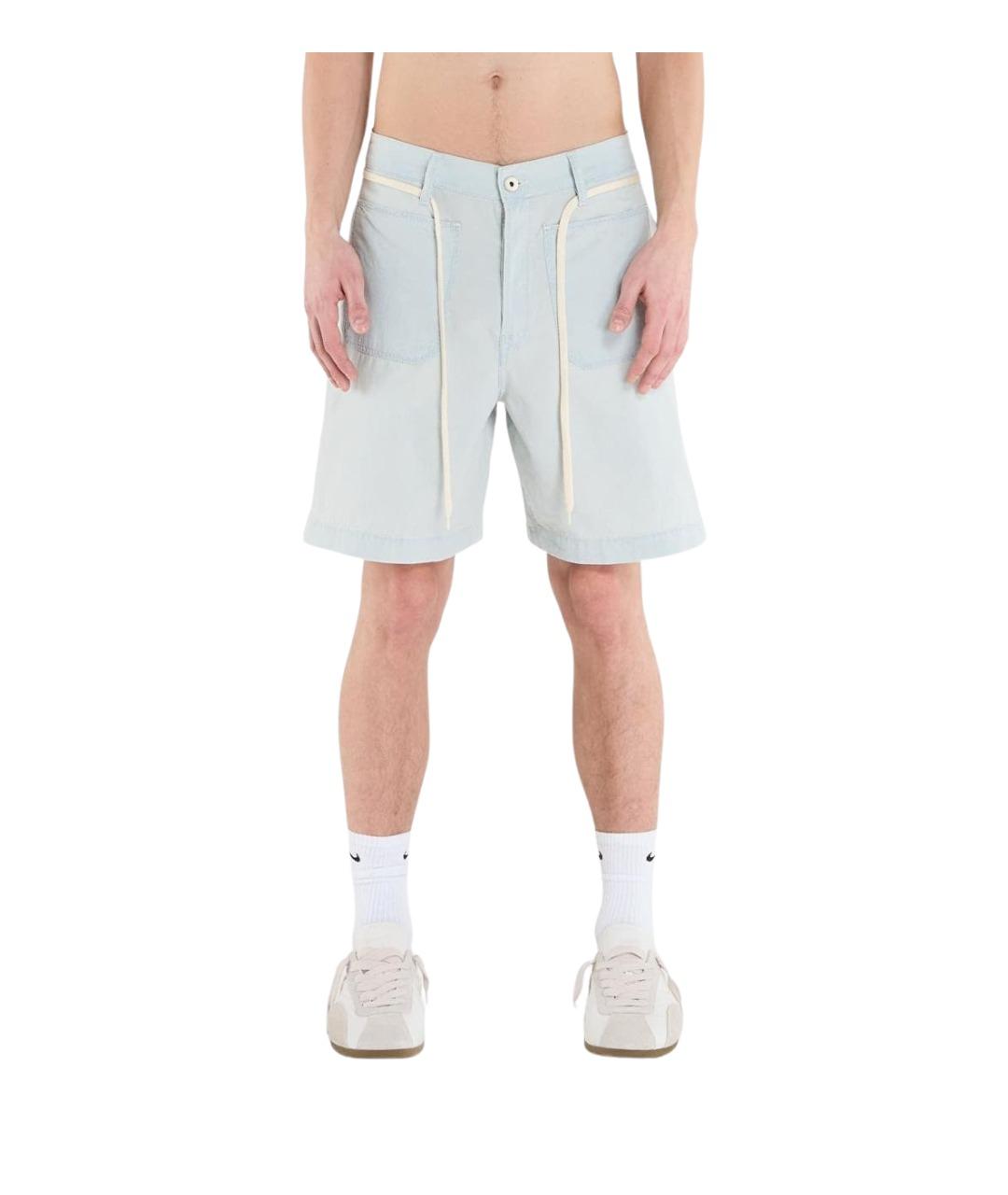 KENZO Голубые хлопковые шорты, фото 1