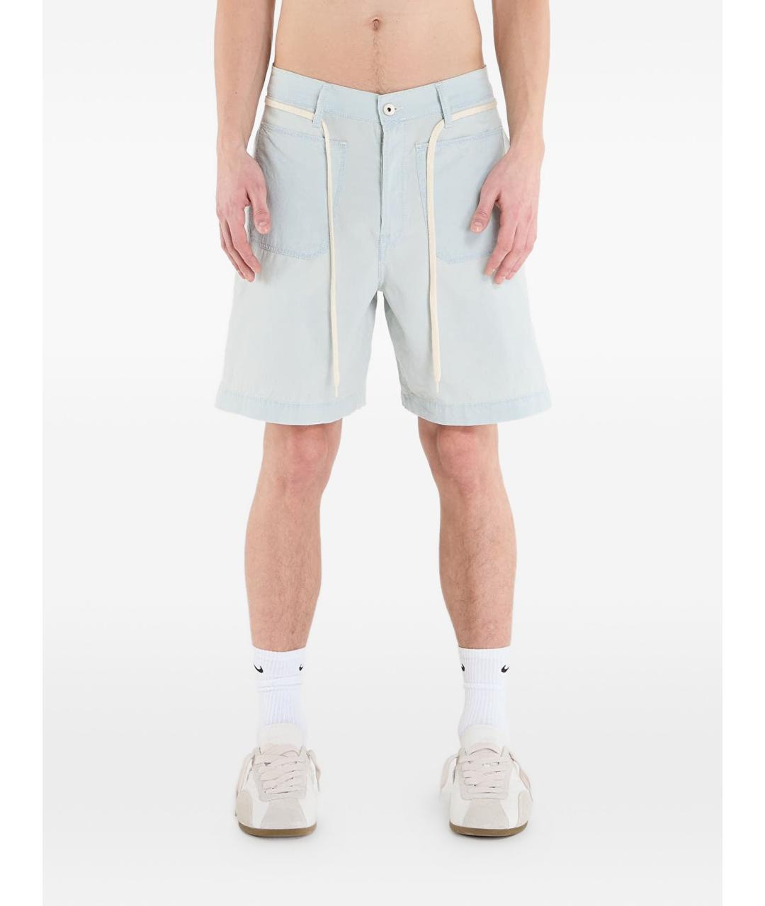 KENZO Голубые хлопковые шорты, фото 6