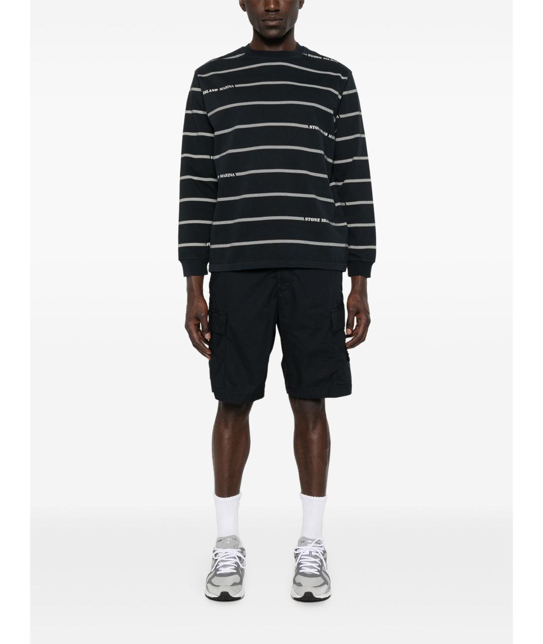 STONE ISLAND Синие хлопковые шорты, фото 2