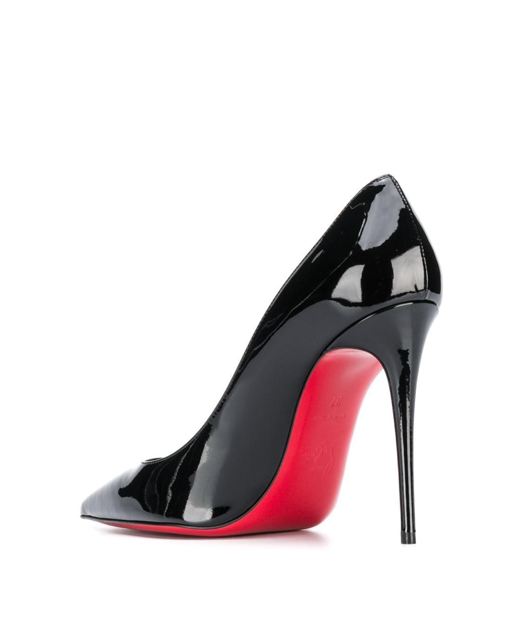 CHRISTIAN LOUBOUTIN Черные кожаные туфли, фото 3