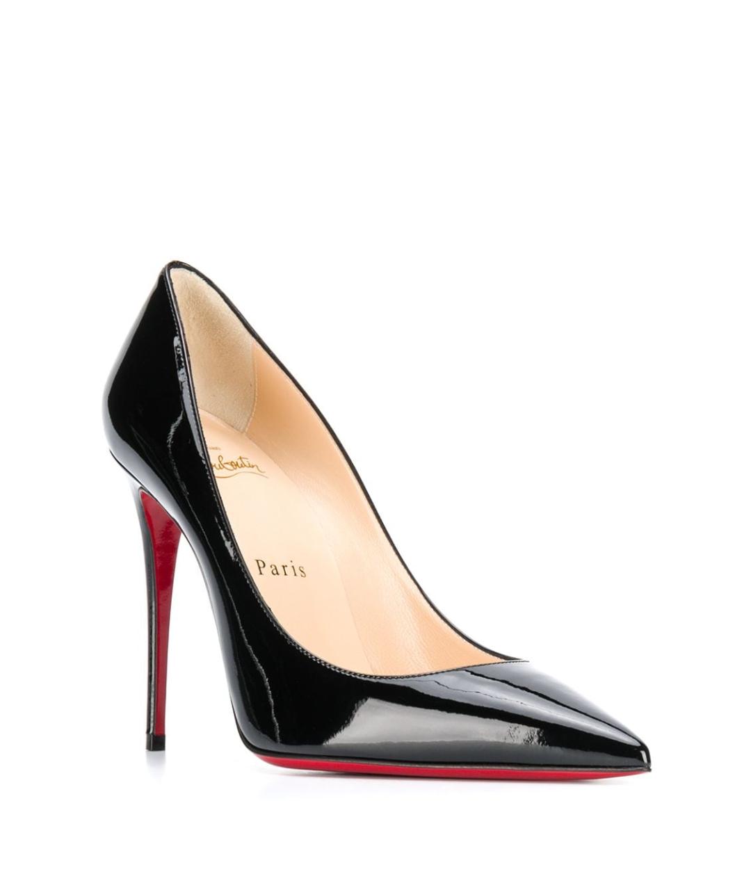 CHRISTIAN LOUBOUTIN Черные кожаные туфли, фото 4