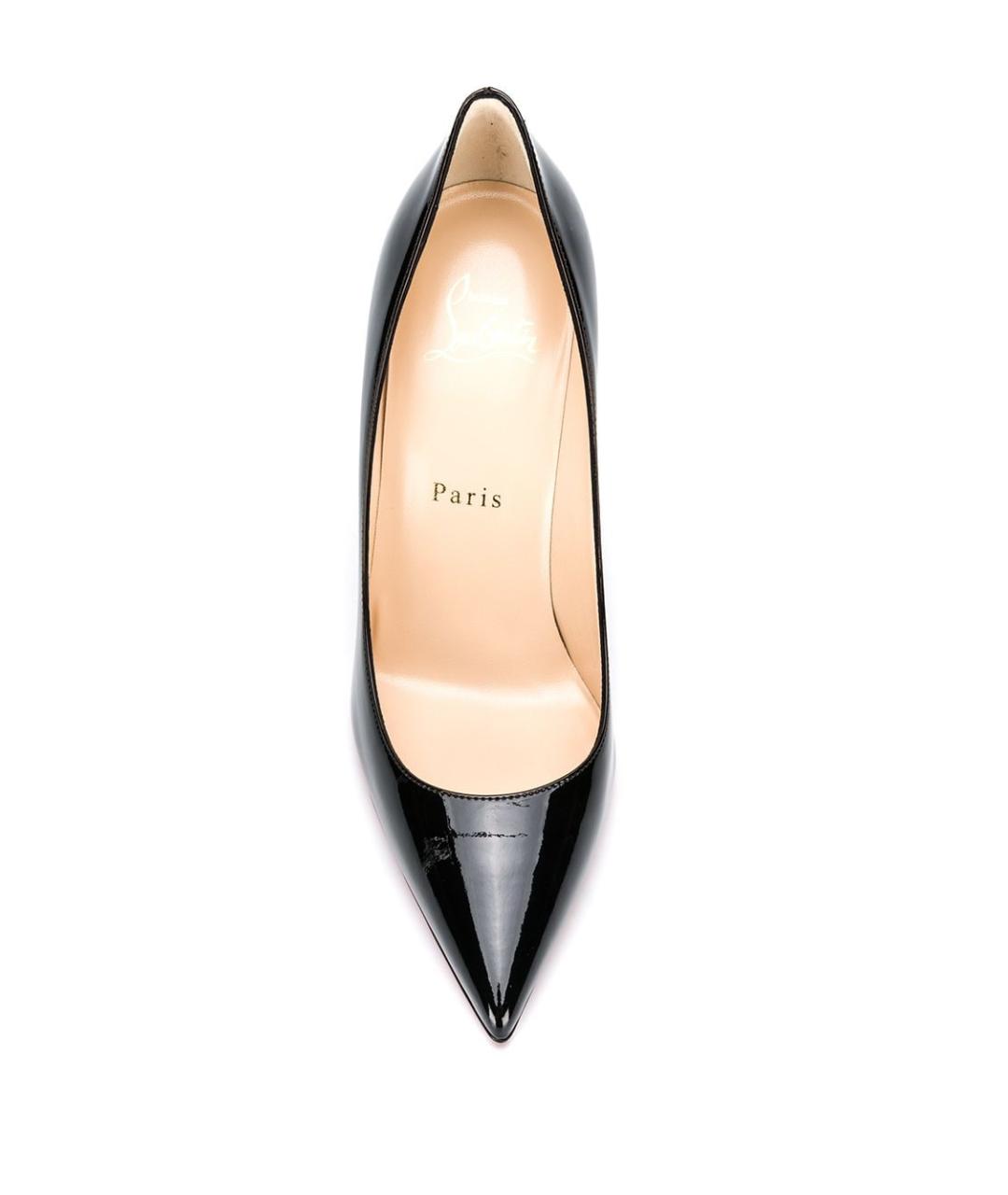 CHRISTIAN LOUBOUTIN Черные кожаные туфли, фото 2