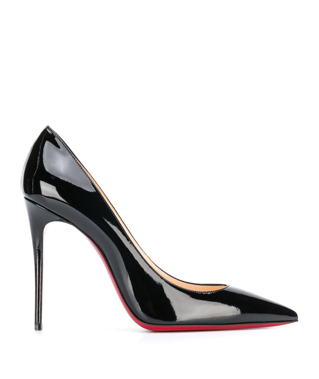 CHRISTIAN LOUBOUTIN Черные кожаные туфли, фото 1